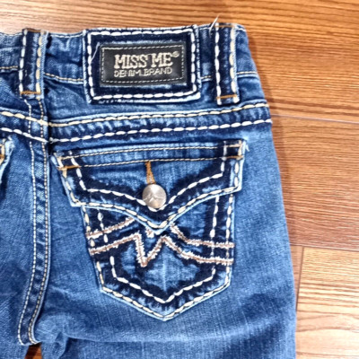 MISS ME IRENE  Denim Women's 26 Embellished Low Rise Blue Jeans
