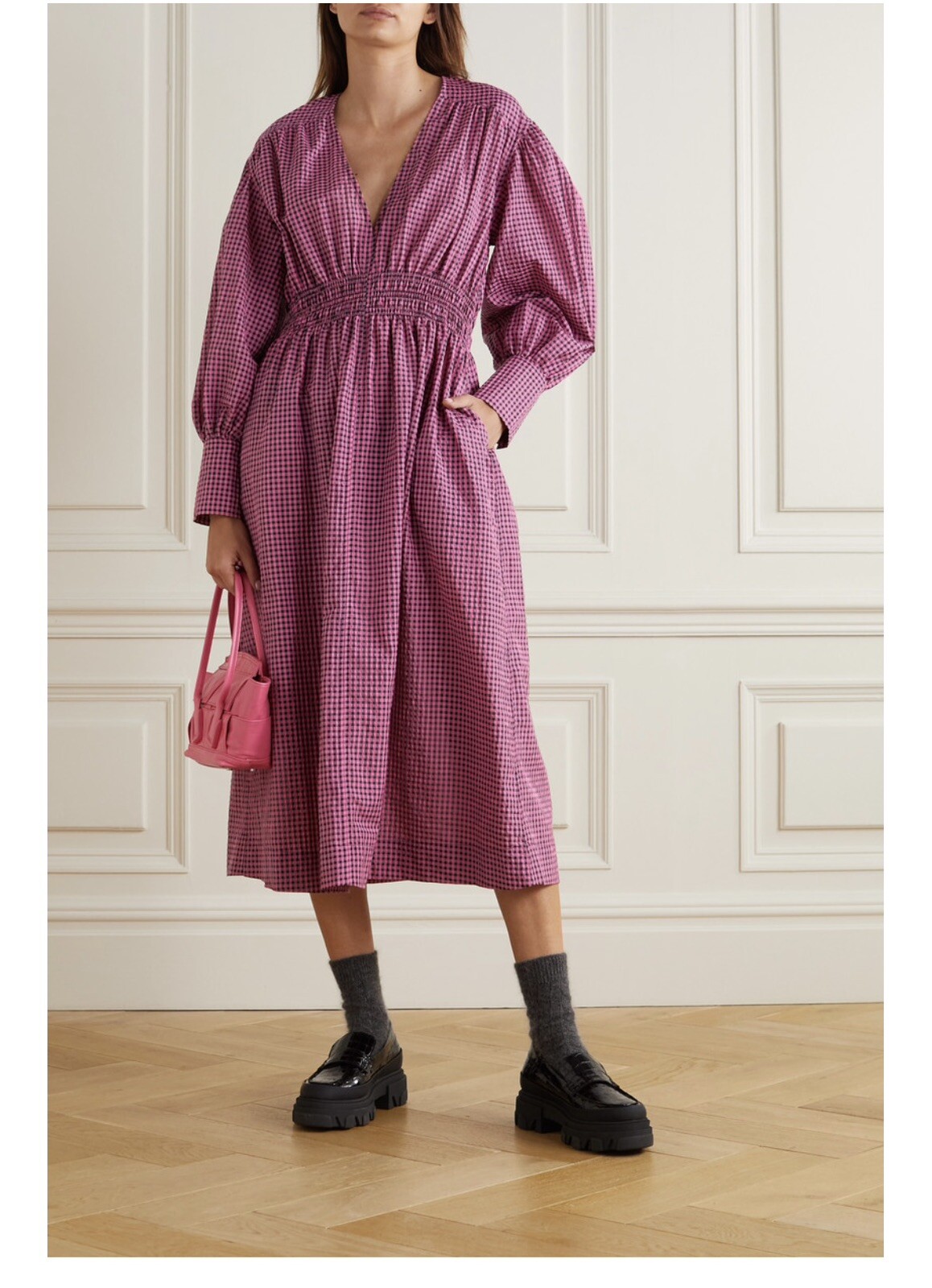 seersucker ganni dress