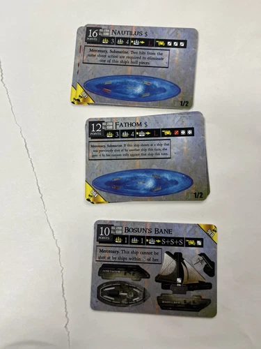 Wizkids Pirates CSG - Mercenary Lot - Submarines, ship, and crew - Unpunched