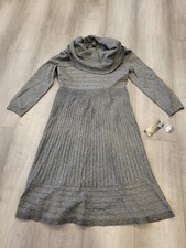 inc international concepts Heather Grey Jet Set sweater Dress Size MEDIUM, nwt