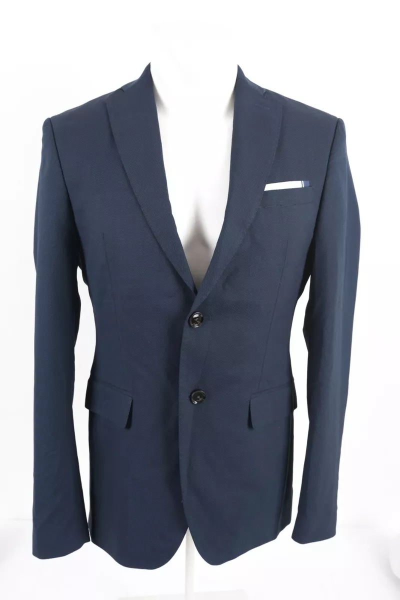 Navy blue suit shop zara