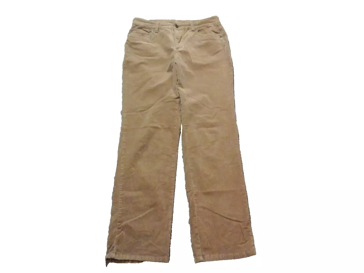 Basic Editions,brown thin wale stretch corduroy pants,womens 6