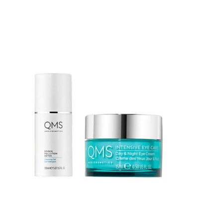 QMS MEDICOSMETICS Epigen Pollution Detox Cleansing Gel & Intensive Eye Care Day 