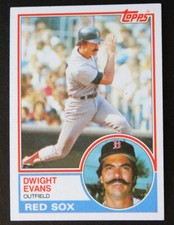 1983 Topps Dwight Evans #135 MLB Baseball Trading Sports Card Boston Red Sox