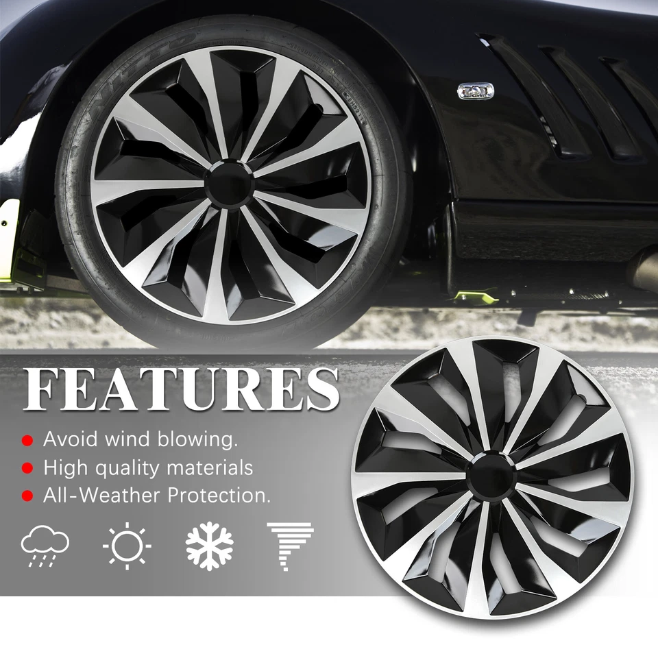 For Honda Accord 2008-2012 4Pcs 16" Hubcap Wheel Rim Cover Steel Wheel Hub Cap - Image 4 of 4