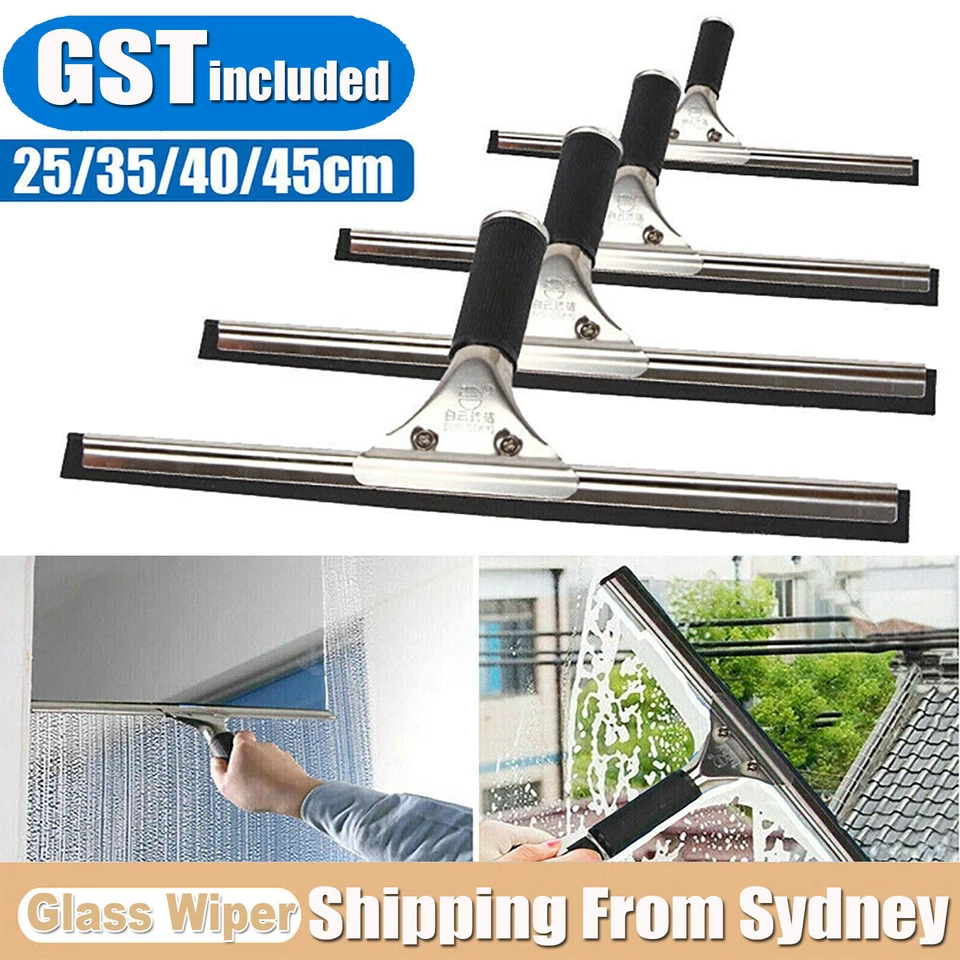 25/35/40/45cm Glass Window Cleaning Squeegee Blade Wiper Cleaner Bathroom Shower