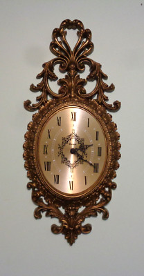 Vintage Mid Century Modern Burwood Battery Operated Wall Clock Keeps Time Nice!