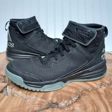 Adidas Dual Threat Teck  Mens Sz 10 Basketball Shoes Black High Top