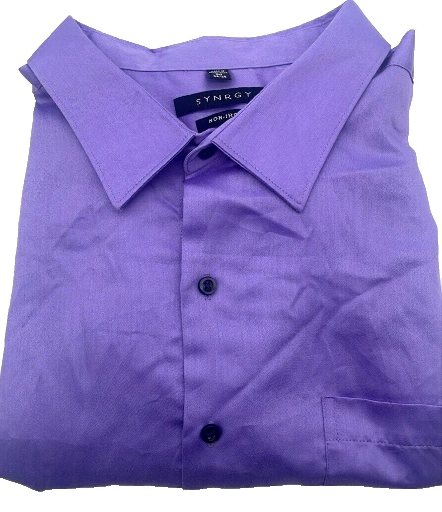 Poliéster Synergy Informal Con Botones camisas para hombres