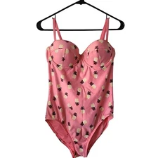 Kate Spade Women's Size S Cruise 2019 Pineapple One-Piece Swimsuit Pink