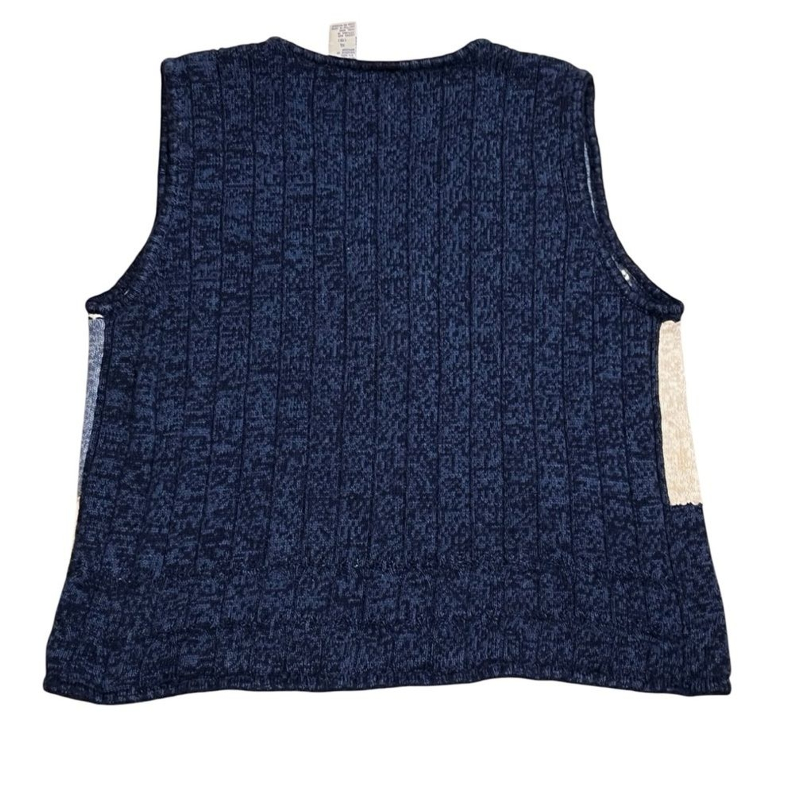 Northcrest Winter Patchwork Look Zip up Sweater V… - image 10