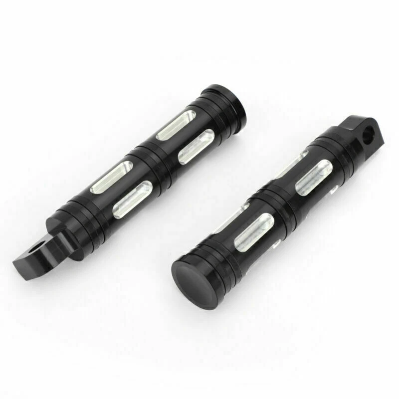 CNC Cut Motorcycle Black Foot Pegs Fit for Chopper Touring Sportster CN #3 - Image 3 of 4