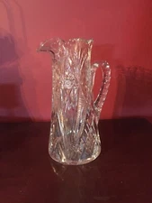 Large Antique American Brilliant Cut Glass Pitcher