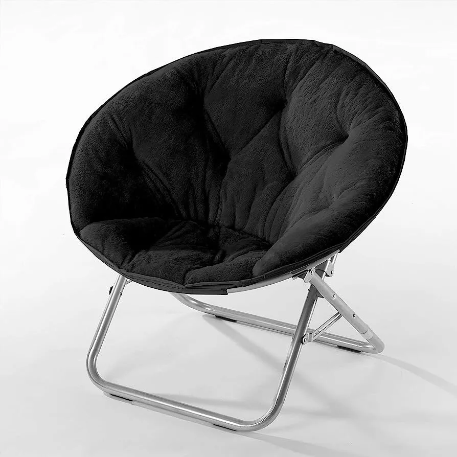 Urban Shop WK659840 One Size Saucer Chair Black 784857544619 eBay