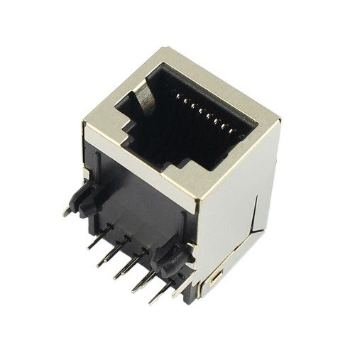 5Pcs Metal RJ45 8P8C 8 Pin Shielded PCB Mount Network Ethernet Socket Connector - Picture 5 of 12