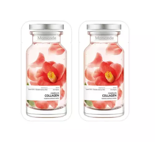 12 x Mamonde Camellia Collagen Flower Ampoule Mask Sheet 23ml from Korea