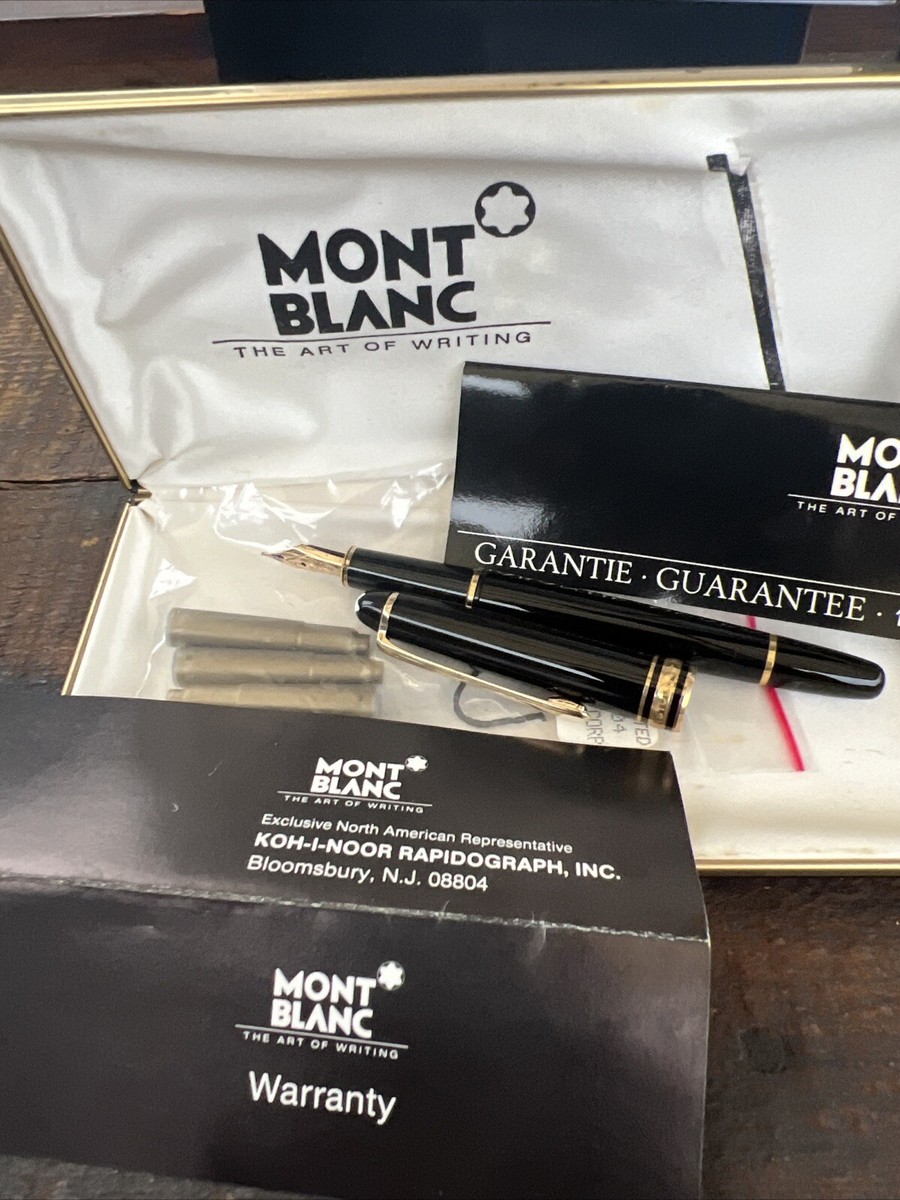 Meisterstuck Mont Blanc 14k Gold 4810 Black Fountain Pen with Case