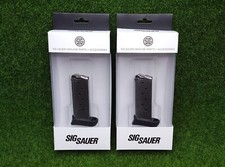 Lot of 2 Sig Sauer MAG-938-9-7 SIGTac P938 Magazine 9mm 7 Rounds w Finger Rest