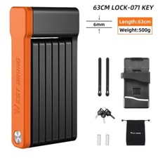 Image of WEST BIKING Portable Anti-theft Steel Alloy Foadable Bike Security Lock 2 Keys
