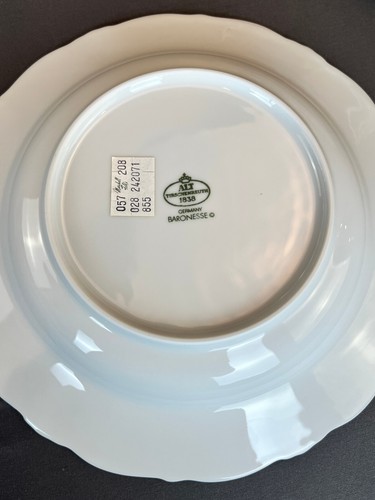 6 Tirschenreuth BARONESSE WHITE 9 ¼” Rim Soup Bowls: MINT - Picture 12 of 12