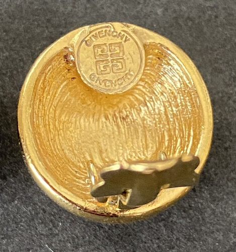 Orecchini Vintage Givenchy Tondi Tono Oro Clip Ondo - Foto 5 di 9