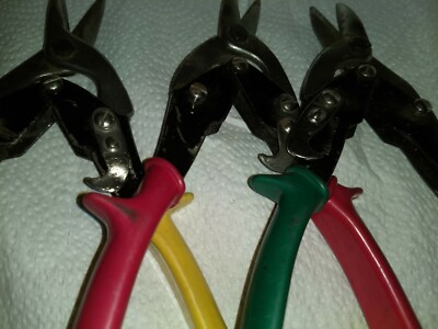 Set Of 4 Used Metal Snips Unknown Brand