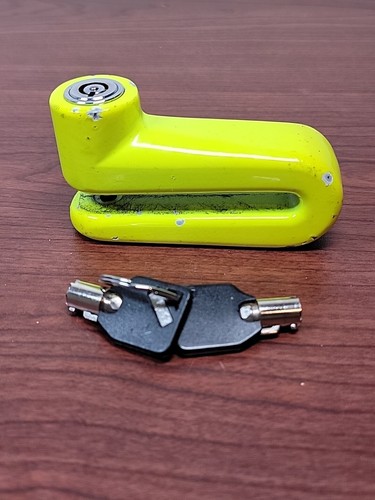 Heavy Duty Security Disc Lock Bike Padlock Motorcycle Biker Bike Yellow