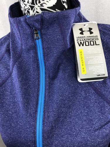 Under Armour Women's Pullover Top Wool 1/2 Zip Reflective Thumb Holes Large L - Picture 2 of 8