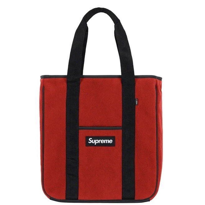 FW18 SUPREME POLARTEC TOTE BAG RED NEW WITH TAGS (hat cap beanie tee jacket)