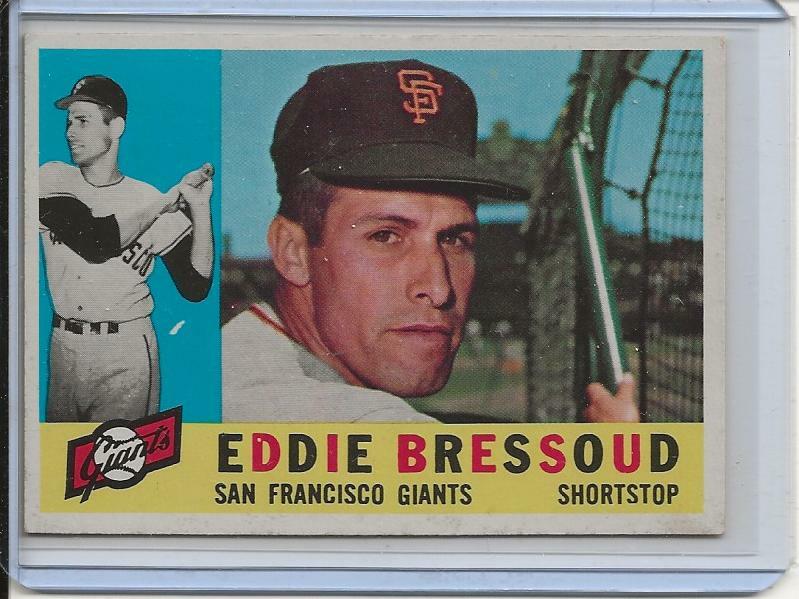 1960 Topps Eddie Bressoud #253 Baseball Card Vintage MLB
