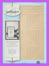 SPELLBINDERS - TEXTURE PLATE DIAMOND OPULENCE EMBOSS, DEBOSS, LETTERPRESS