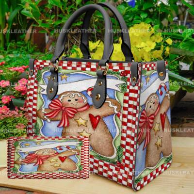 Cute Gingerbread Christmas Women leather Bag,Christmas Women Bag and