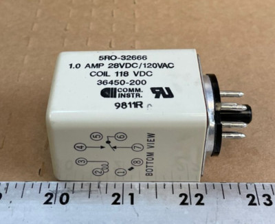 Sigma 5RO-50G-SIL Relay 1.5Amp 28VDC/120VAC, 6.58VDC Coil PN: 5RO-32666