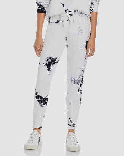$75 el príncipe Peter Mujer Blanco Tie Dye Jogger Con Puño Pantalones  Deportivos Pantalones Talla L | eBay