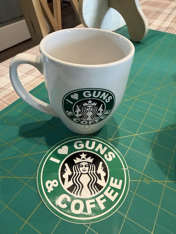 I LOVE COFFEE AND GUNS GUN RIGHTS 2nd AMENDMENT 