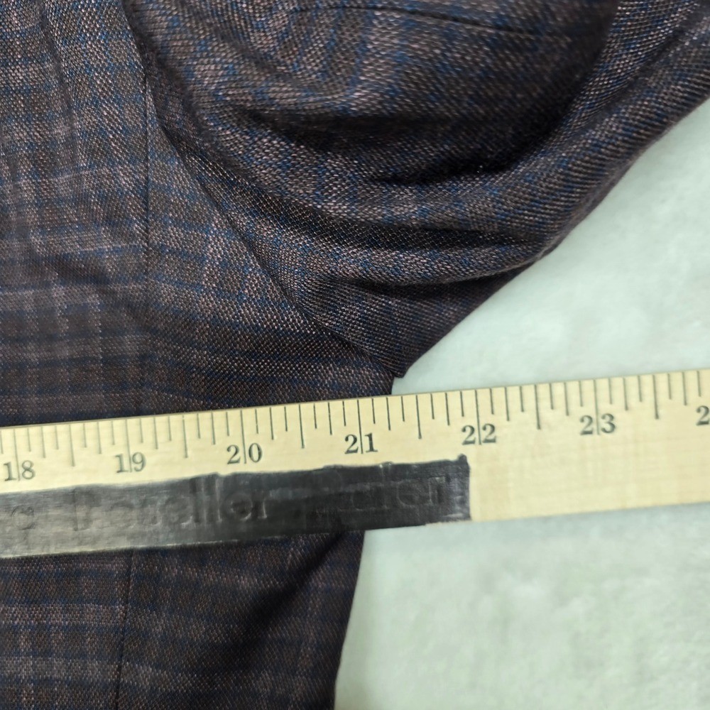 Tommy Hilfiger Flex Sport Coat Mens 40R Purple Plaid Regular Fit Blazer $295 NEW thumbnail 10