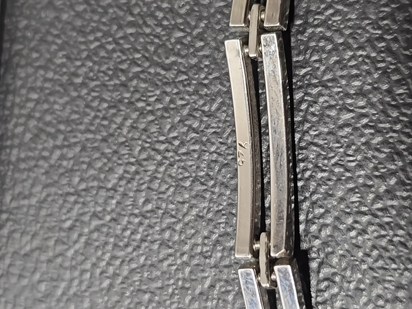 Sterling Silver rectangle Gate Link Bracelet Y2k … - image 4