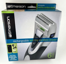 Emerson Rechargeable Wetdry Cordless Mens Shaver Built In Trimmer Accessory Kit Emerson Rechargeable Wetdry Cordless Mens Shaver Built In Trimmer Accessory Kit