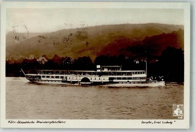 10720530 paddle steamer Ernst Ludwig Verlag Kratz No. 102 Rhine ship 1930