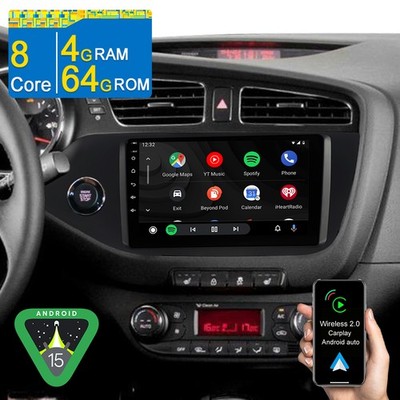 4+64G Android 15 CarPlay Autoradio 8Core WiFi GPS Navi Für Kia Ceed JD 2012-2017