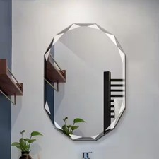 ELLO ALLO 30" x 36" Rectangular Frameless Wall Vanity Mirror Single Beveled Edge