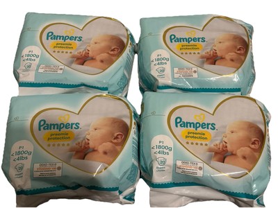 P1 Pampers Preemie Premature Tiny Baby, Size P1 1800g 4lbs 80