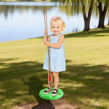 Plastic Hanging Disc Swing For Garden Outdoor Adjustable Height For Playground