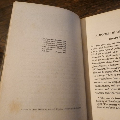 7th Print 1931 First Edition A Room Of One’s Own Virginia Woolf Hogarth Press - Picture 8 of 12