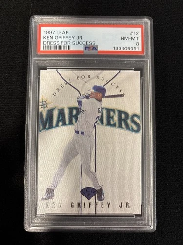 1997 Leaf Ken Griffey Jr Dress For Success PSA 8