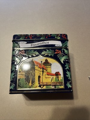 Lambertz German Music Box Sugar Cookie Christmas Tin Germany Silent Night