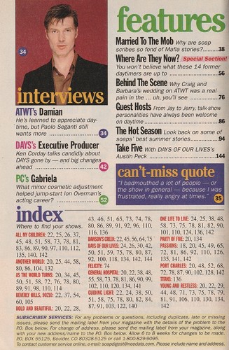 Soap Opera Digest May 29, 2001 PAOLO SEGANTI-AUSTIN PECK-WHERE ARE THEY NOW SPEC - Picture 3 of 4