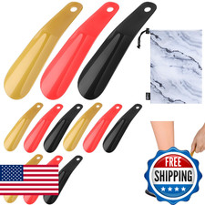 Cosmos 12 Pcs Shoe Horns Plastic Travel 6.3" Easy-Slip Men Women Boots