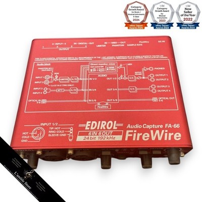 Roland FA-66 EDIROL FireWire Audio Capture Digital Recording Interface FA66 JP