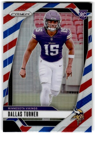 2024 Panini Prizm RWB Dallas Turner Minnesota Vikings #324